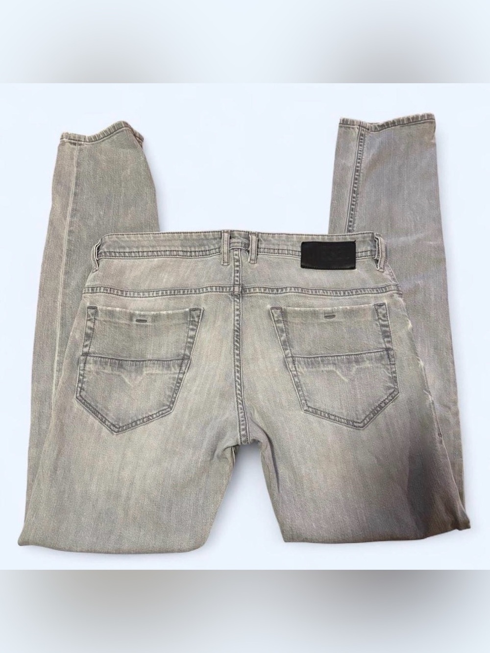 Diesel Thommer-SP Slim Skinny Stretch Jeans Mens 32x32 Light Gray Distress Denim